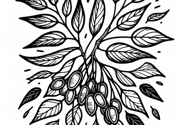 Flach geflügelte Samen an Zitterpappel Malvorlage Kostenlos