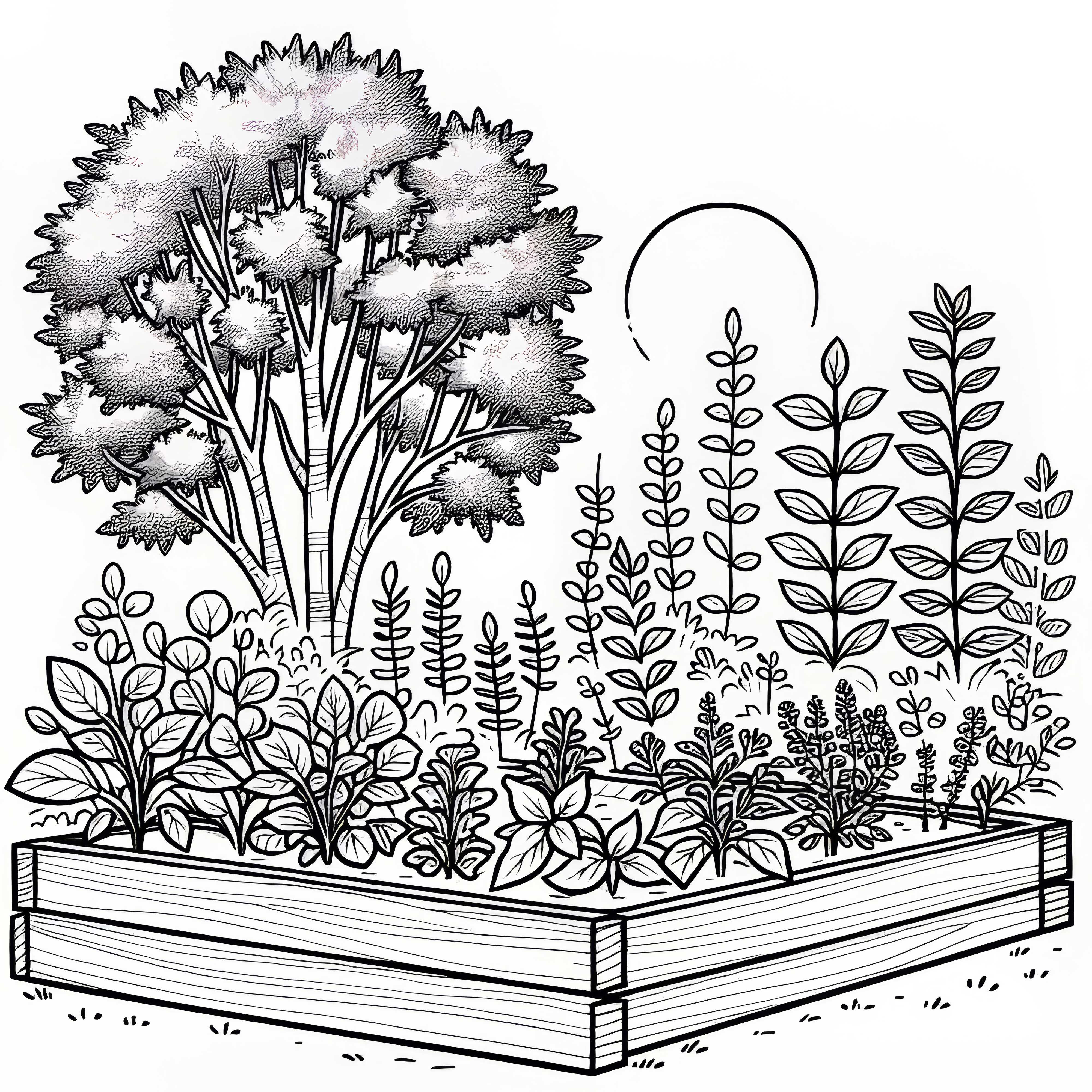 Bylinky rastú v vyvýšenom záhone – Pracovný list pre bylinkovú záhradu zadarmo