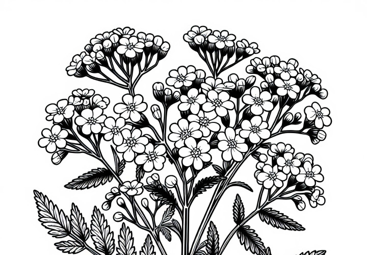Modèle de coloriage de verveine gratuit à télécharger
