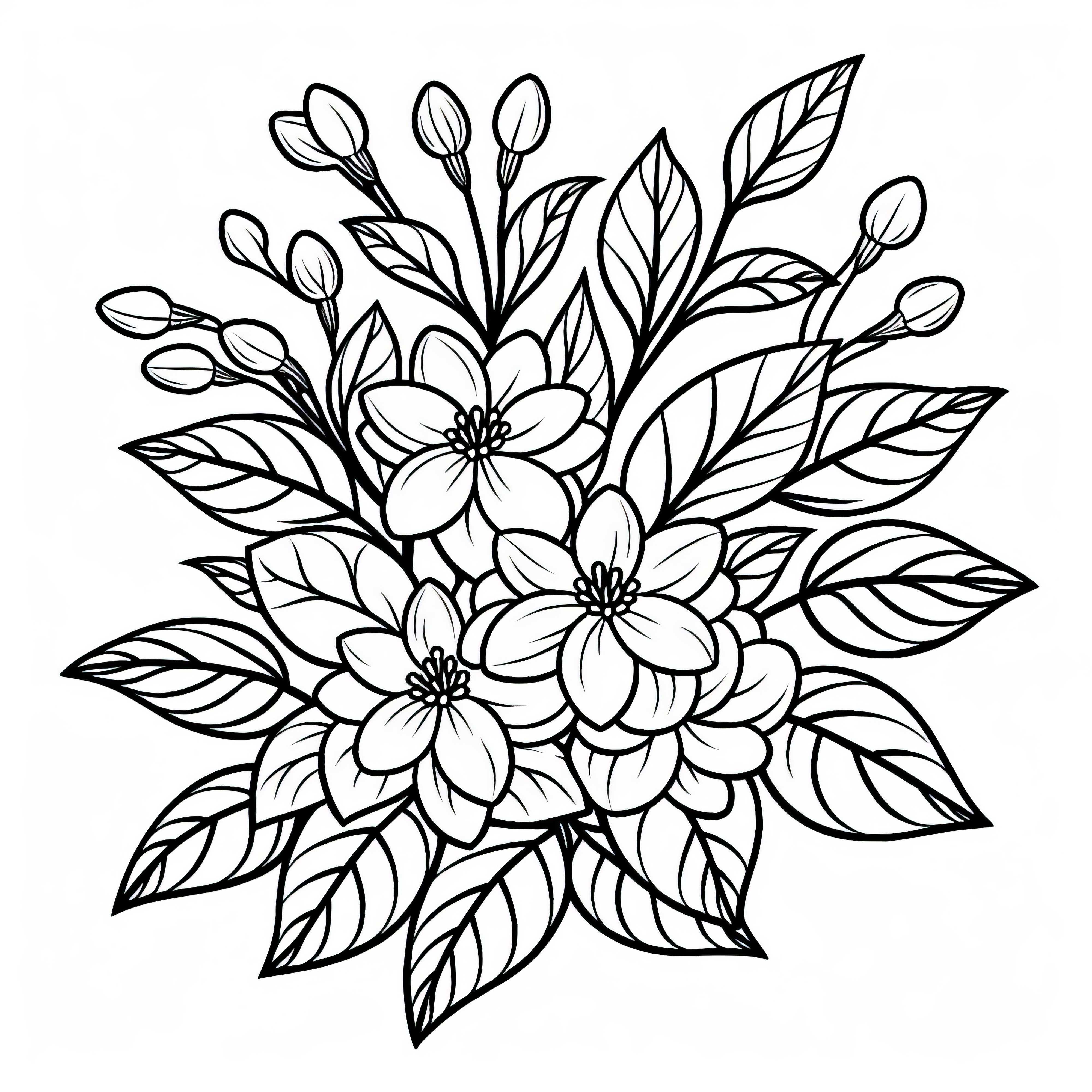 Jasmine coloring page for download – free and creative