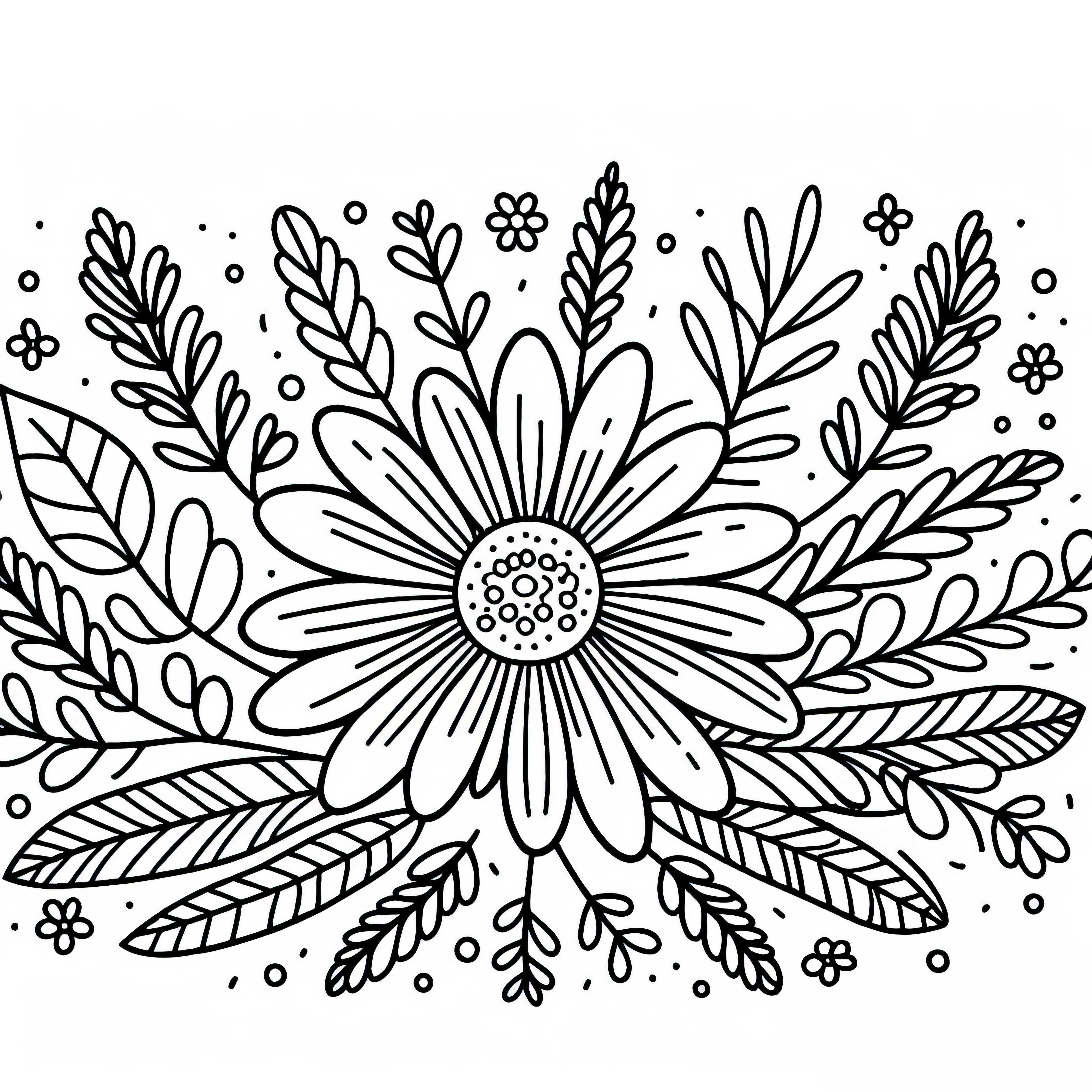 창의적인 시간을 위한 무료 데이지 색칠하기 그림