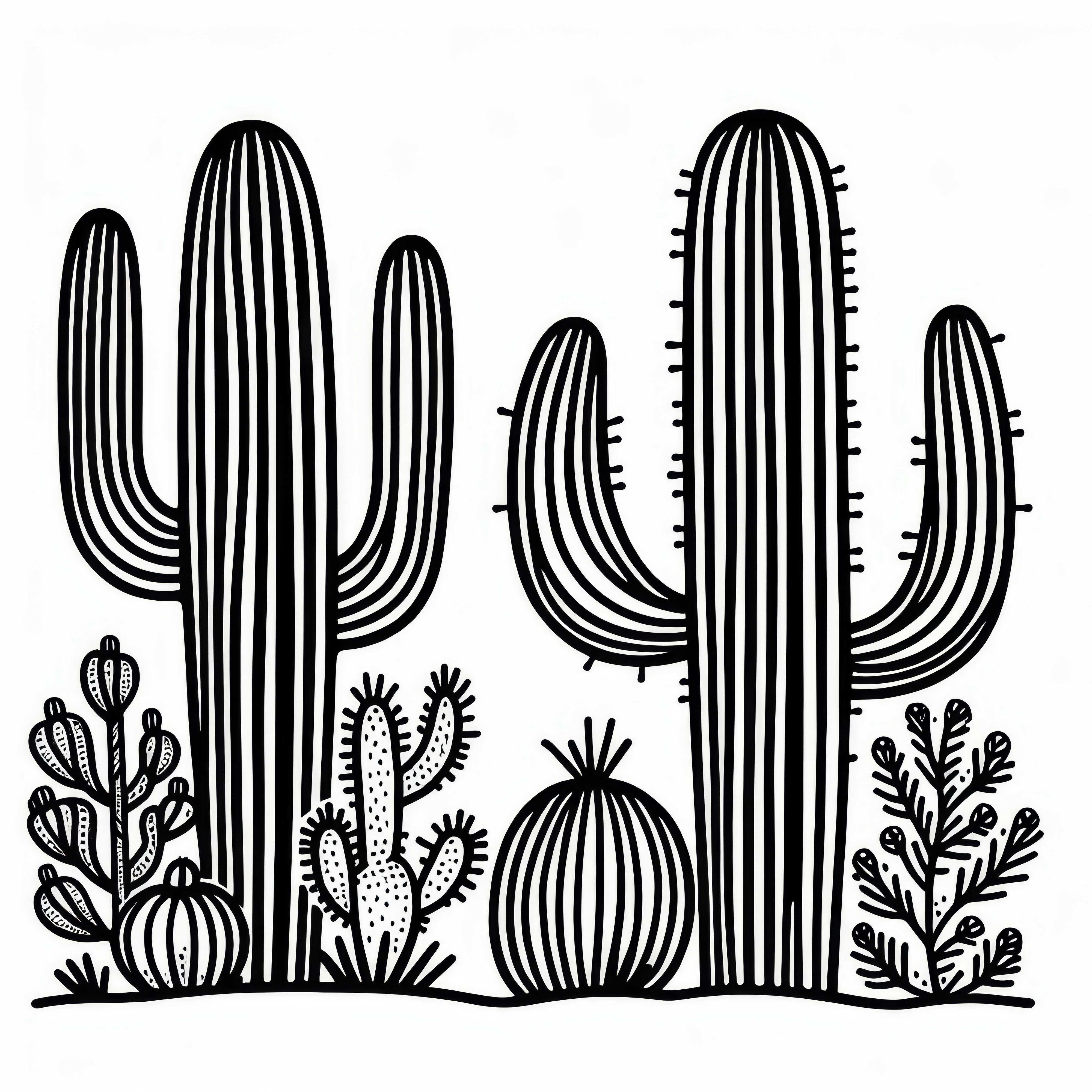 Saguaro barvna predloga brezplačno Saguaro risba za barvanje brezplačno