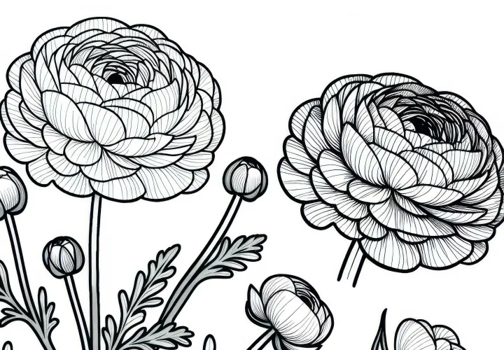 Ranunkel Malvorlage Kostenlos