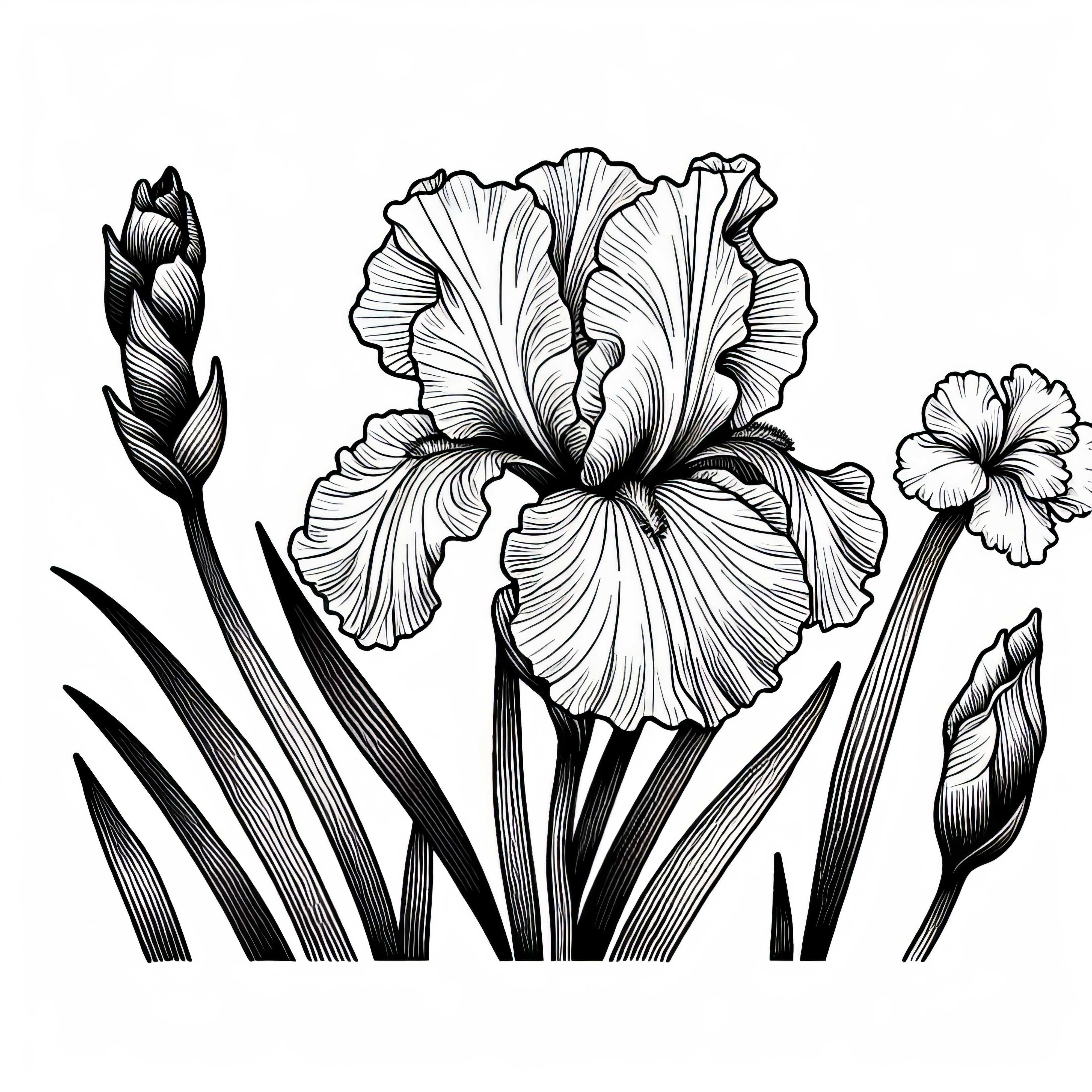 Free Sword Lily Coloring Page Iris Coloring Page Free