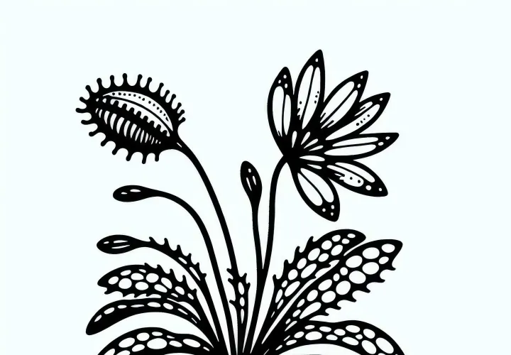 Venusfliegenfalle Malvorlage kostenlos herunterladen und online ausmalen