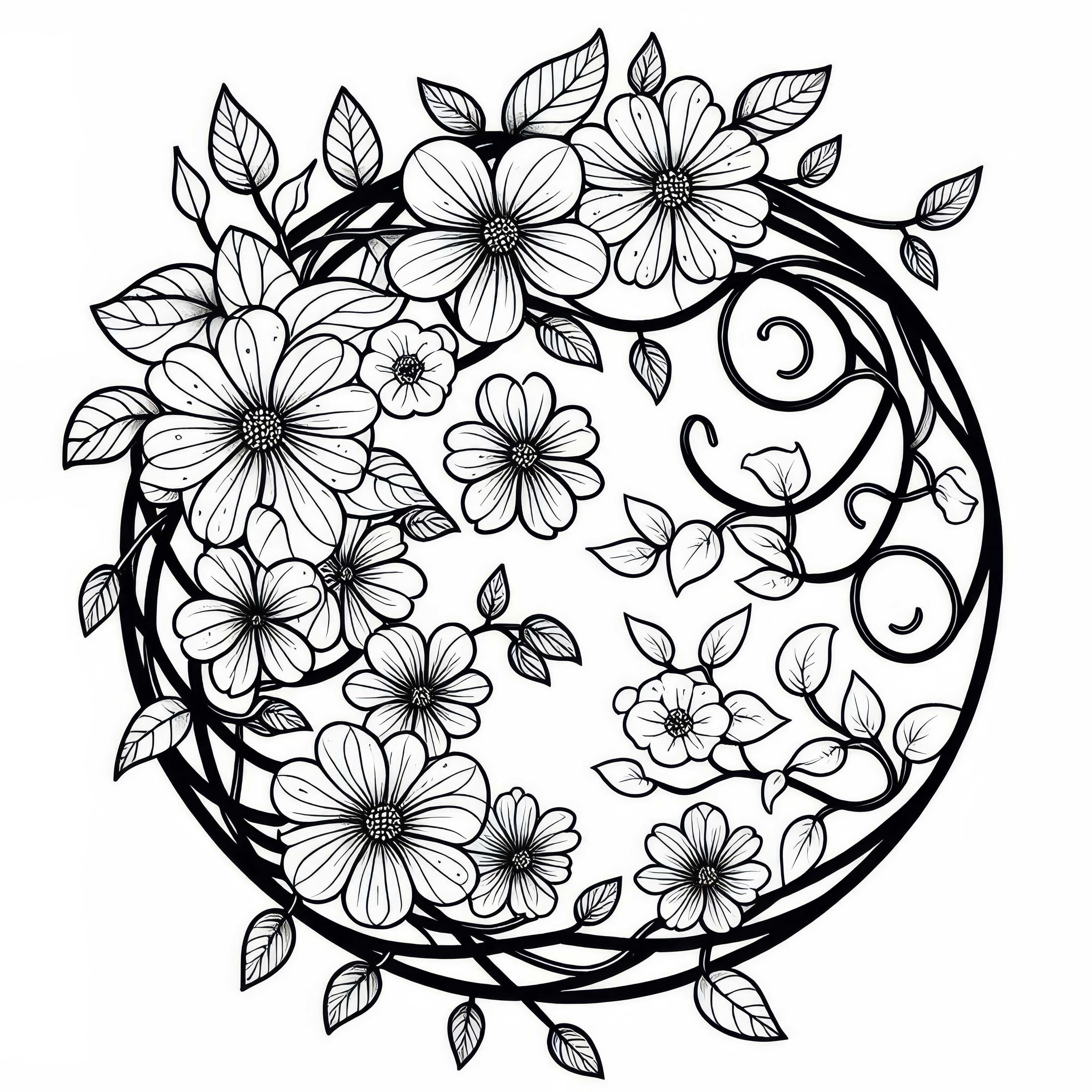 Free Download Flower Vines Coloring Page Free Downloadable Flower Vines Coloring Page