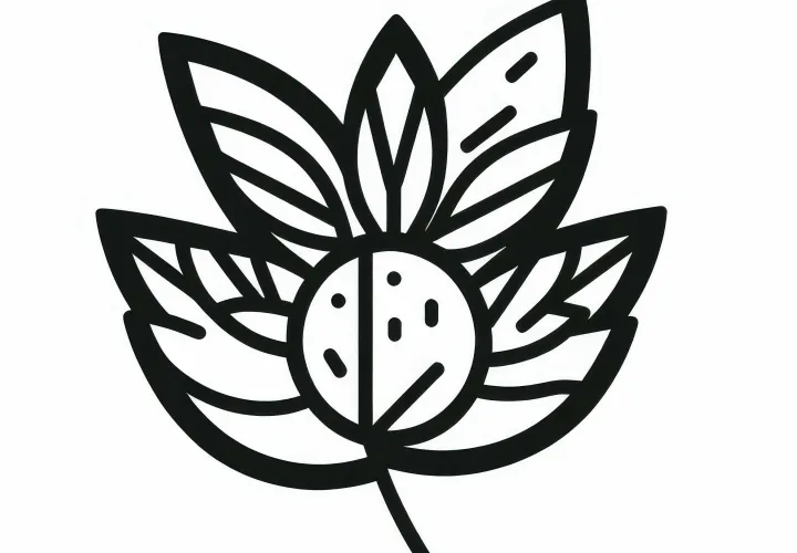 Цветна рисунка на просто цвете за деца - Безплатно изтегляне