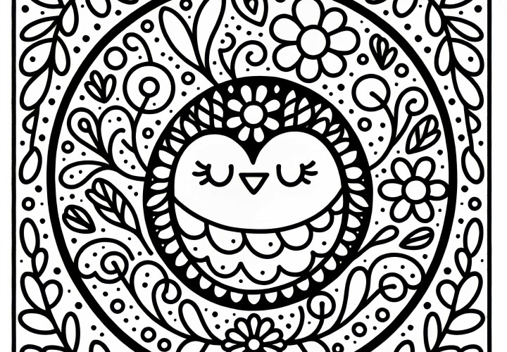 아이들을 위한 간단한 꽃 무늬 색칠 공부 무료 제공