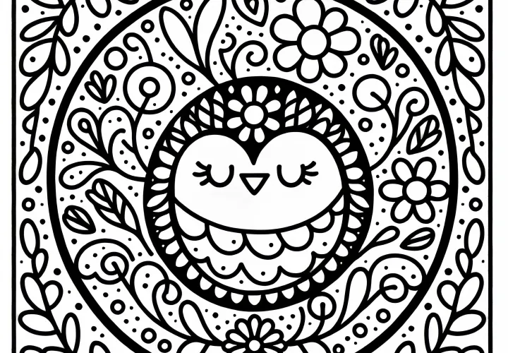 Безплатна оцветявка с просто цветно мотив за деца