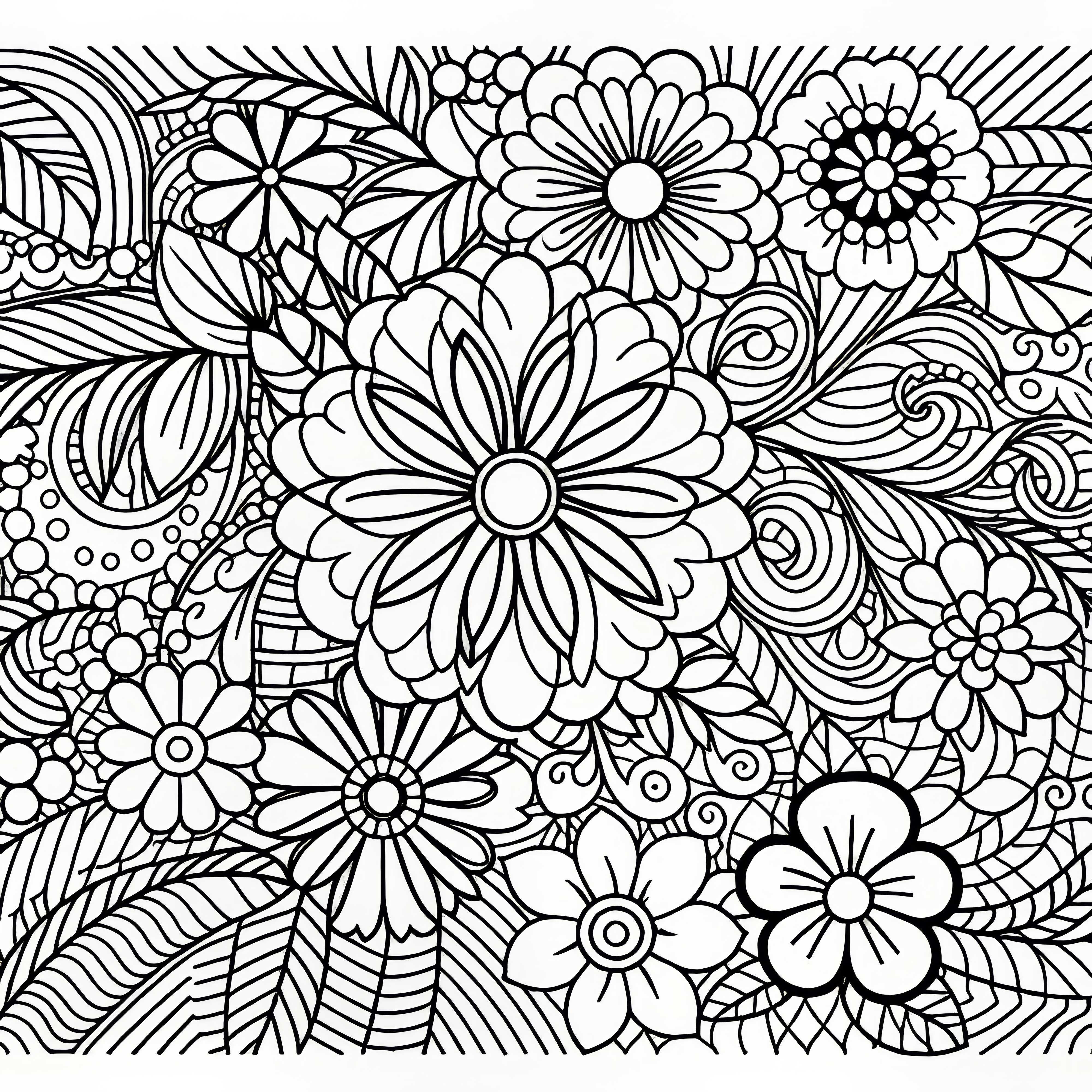 Padrão de flores com estrutura clara – Moldes para colorir gratuitos Padrão de flores com estrutura clara - Modelo para colorir grátis