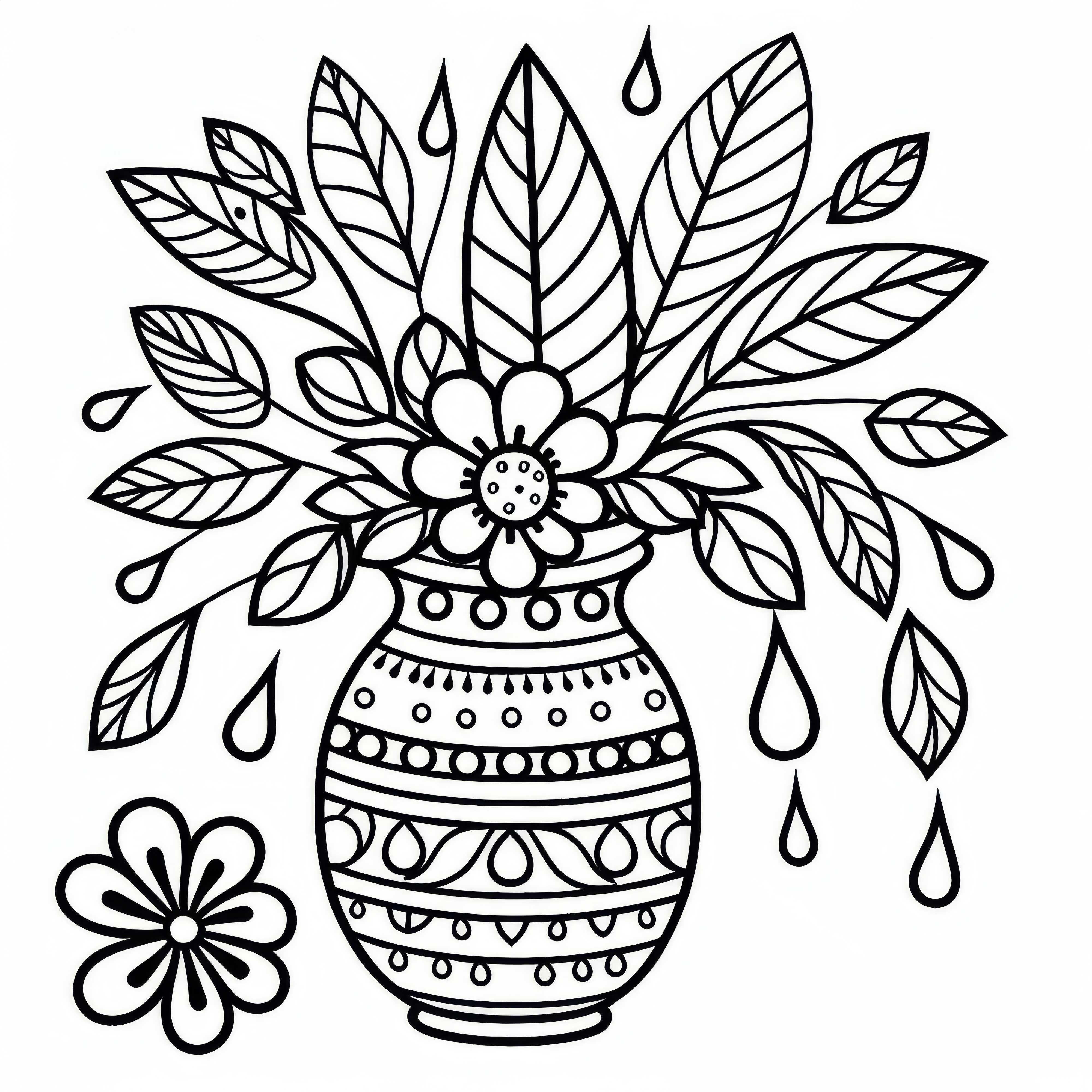 Página de Colorir de Vaso de Flores Gratuita – Desenho para Criativos Desenho de vaso de flores para colorir grátis – Imagem para criativos