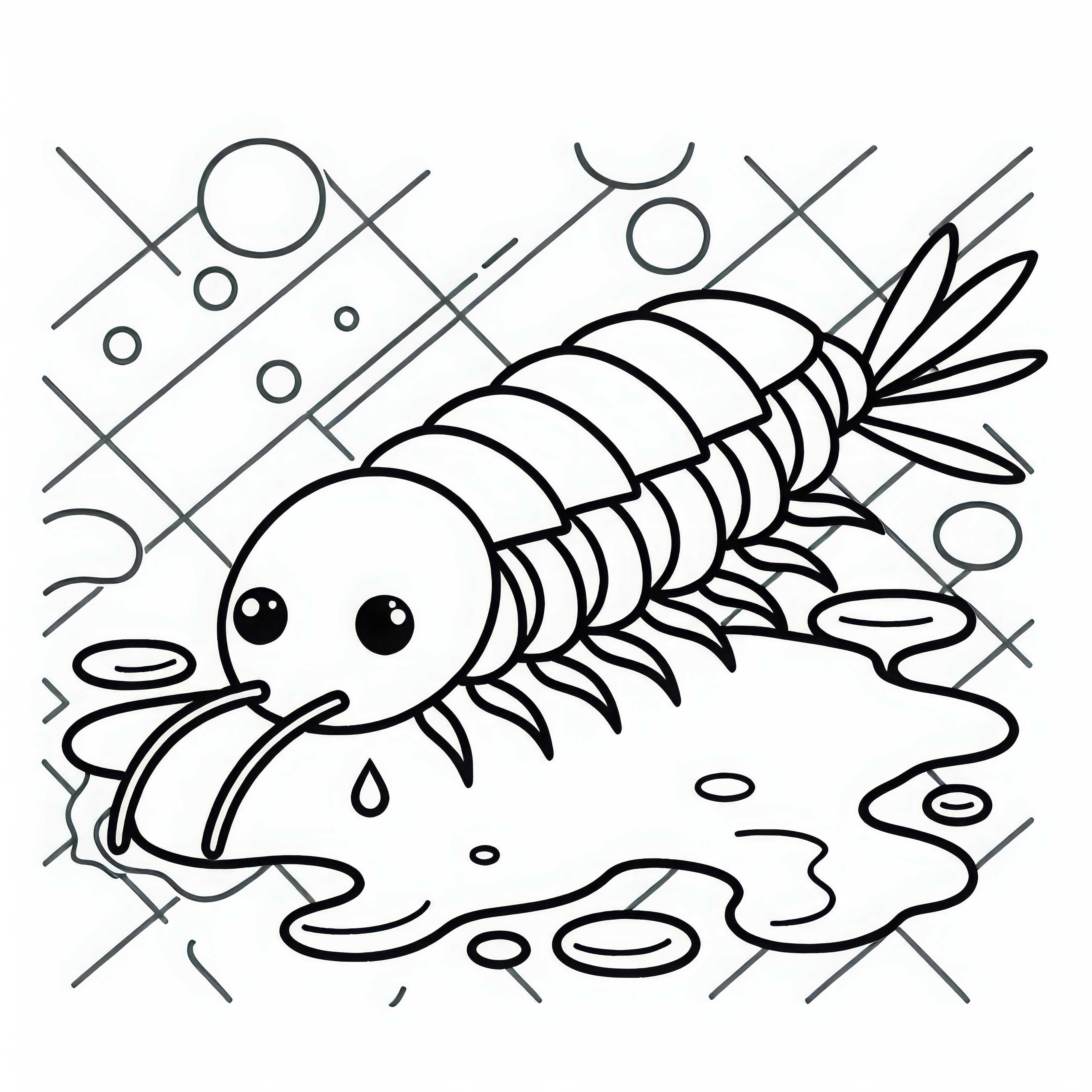 Un poisson d'argent marche sur un carreau humide - Télécharger le dessin à colorier gratuitement