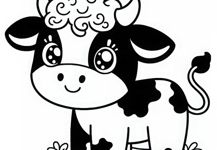 Бесплатная раскраска коровы