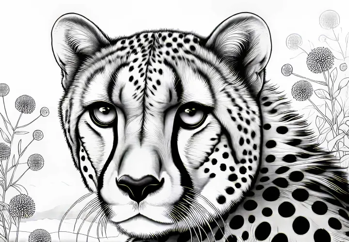 Gepárd színezőlap: Részletes és ingyenes