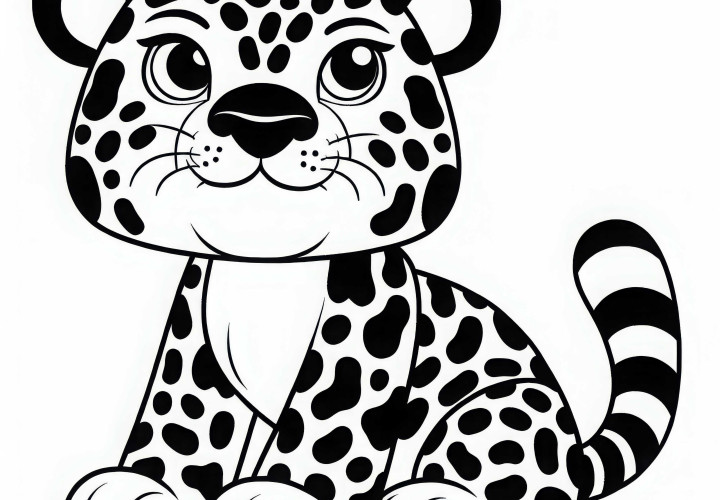Obrázek jaguára k vybarvení ke stažení (zdarma)