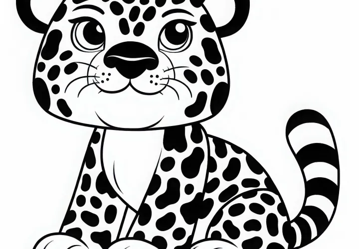 Раскраска ягуара для скачивания (бесплатно)
