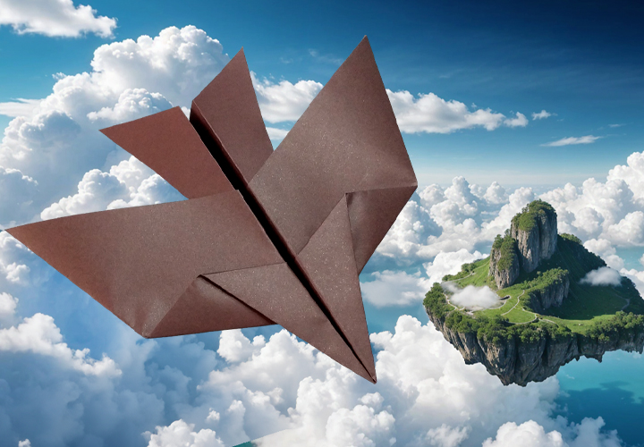 Fold falcon paper airplane instructions with photos and video