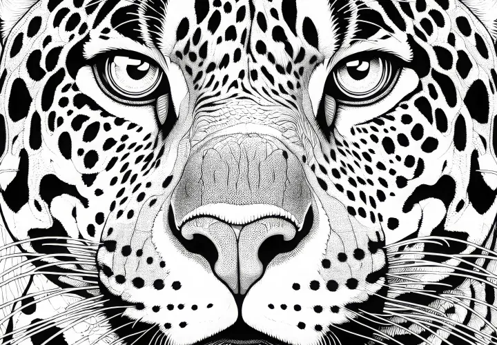 Портрет ягуара: детализированная раскраска (бесплатно)