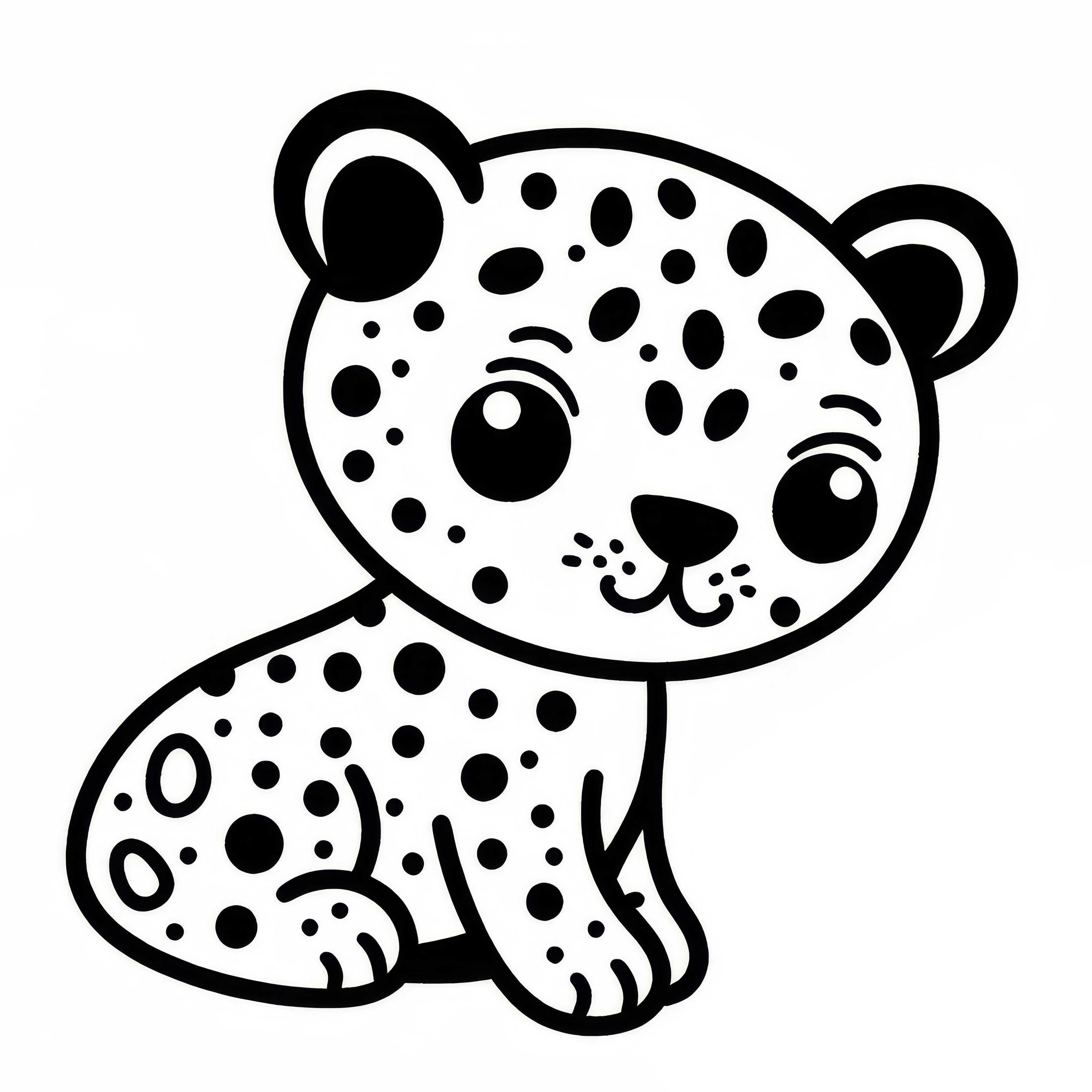 Dibujo para colorear de leopardo gratis