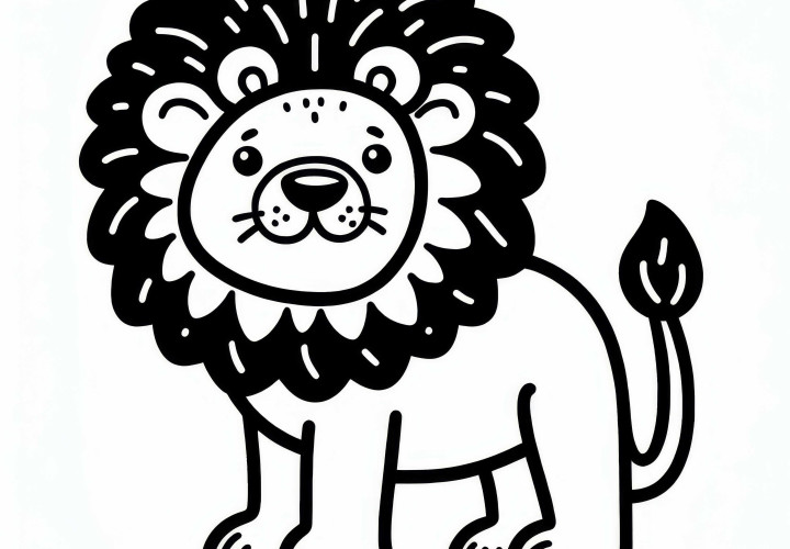 Modello di colorazione per leoni da scaricare (Gratis) Modello di colore leone da scaricare (gratuito)