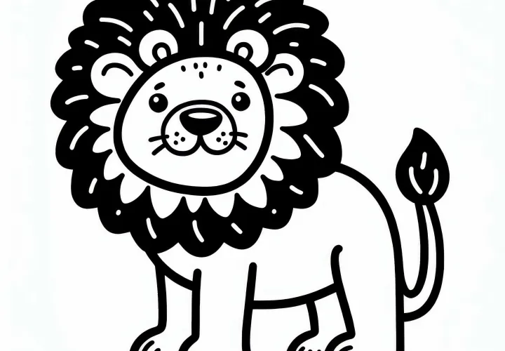 Oroszlán színező minta letöltéshez (ingyen)