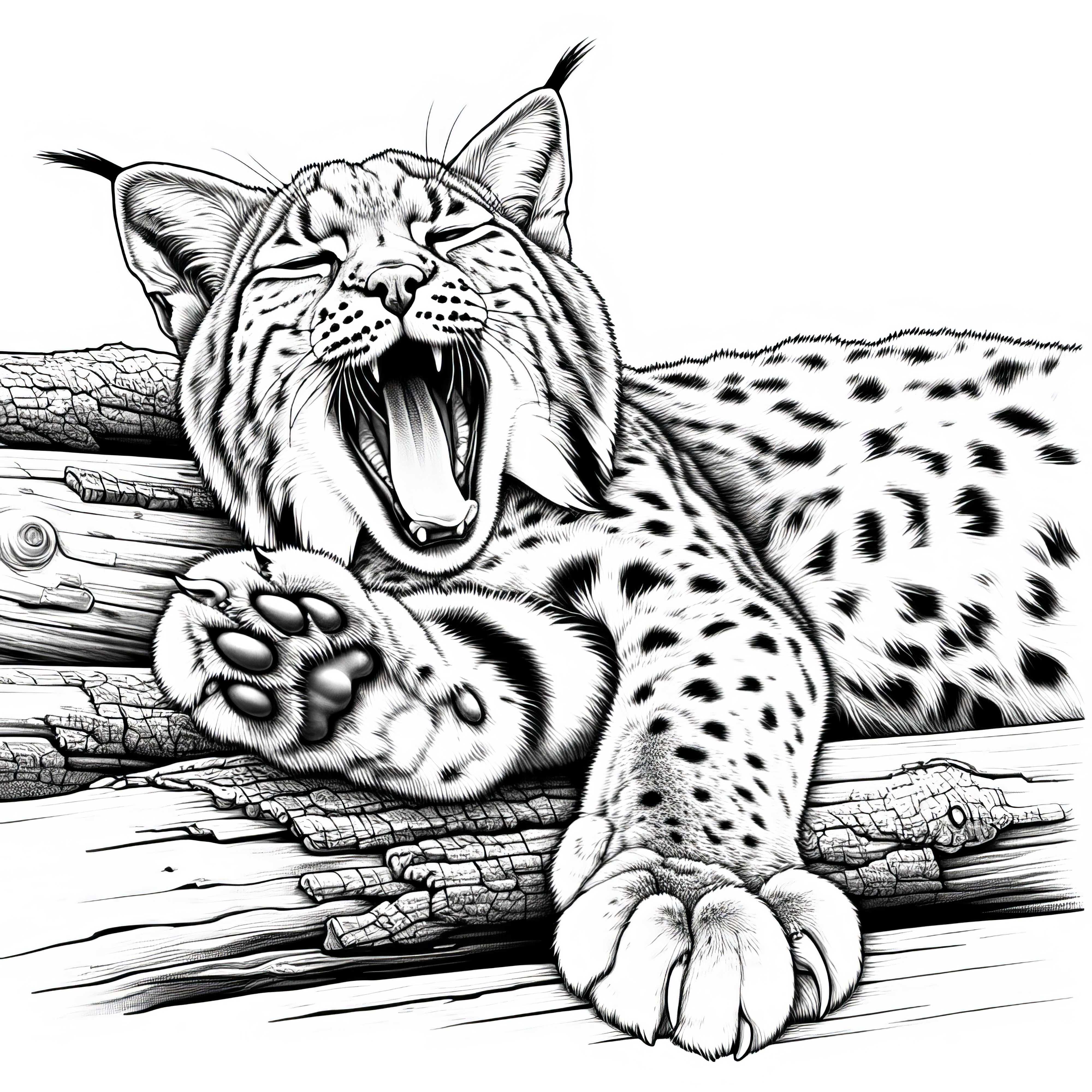 림스가 하품하다: 섬세한 색칠하기 그림 (무료)