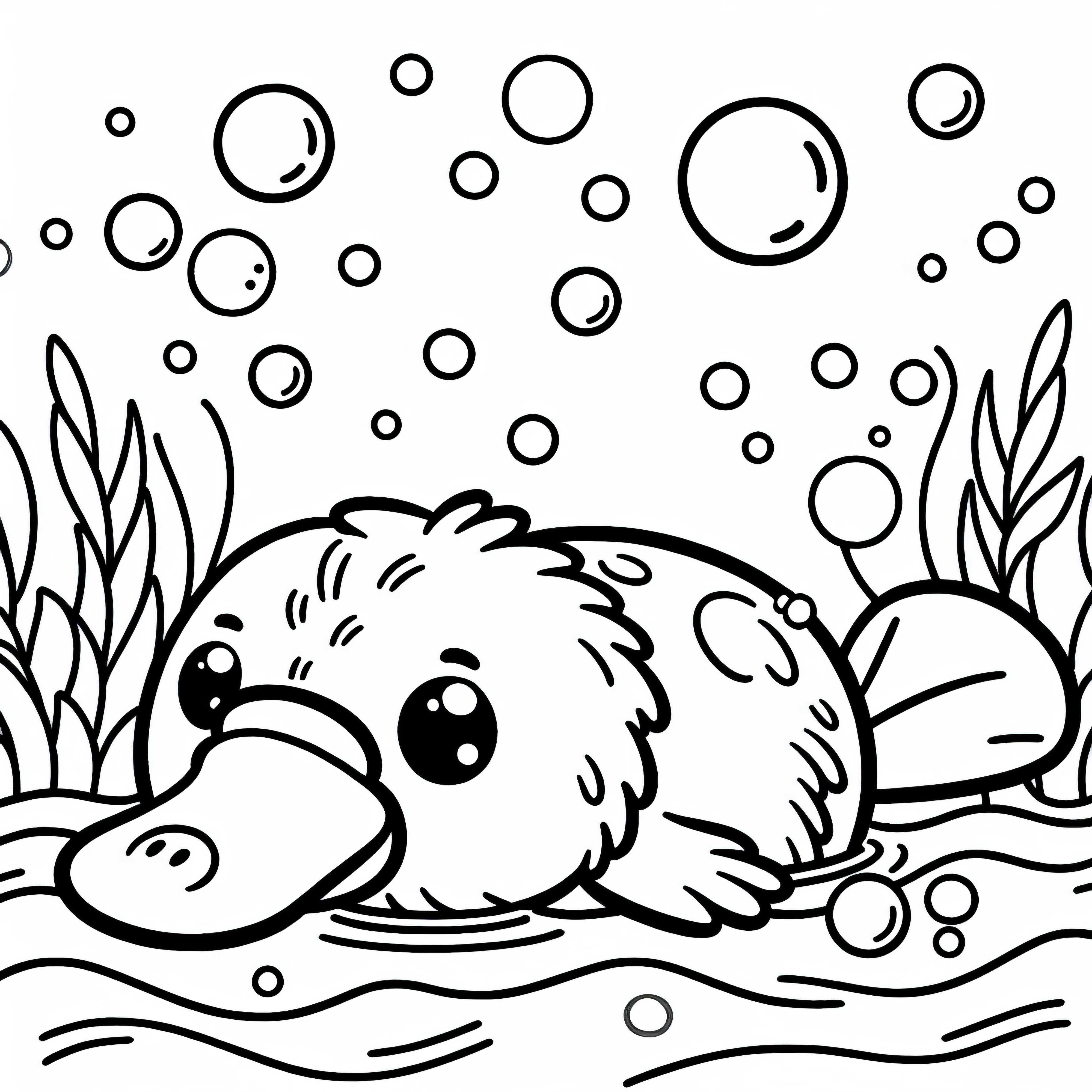 Vidlicovka se objevuje s bublinkami kolem sebe – zdarma omalovánka Vykukující pták se obklopuje bublinkami – zdarma omalovánka