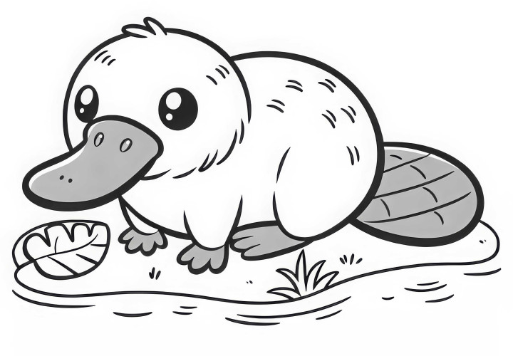 Free Platypus Coloring Page