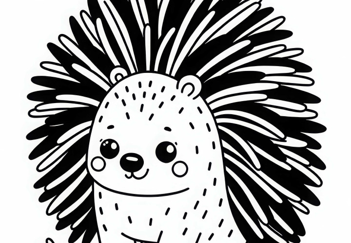 Free Hedgehog Coloring Page