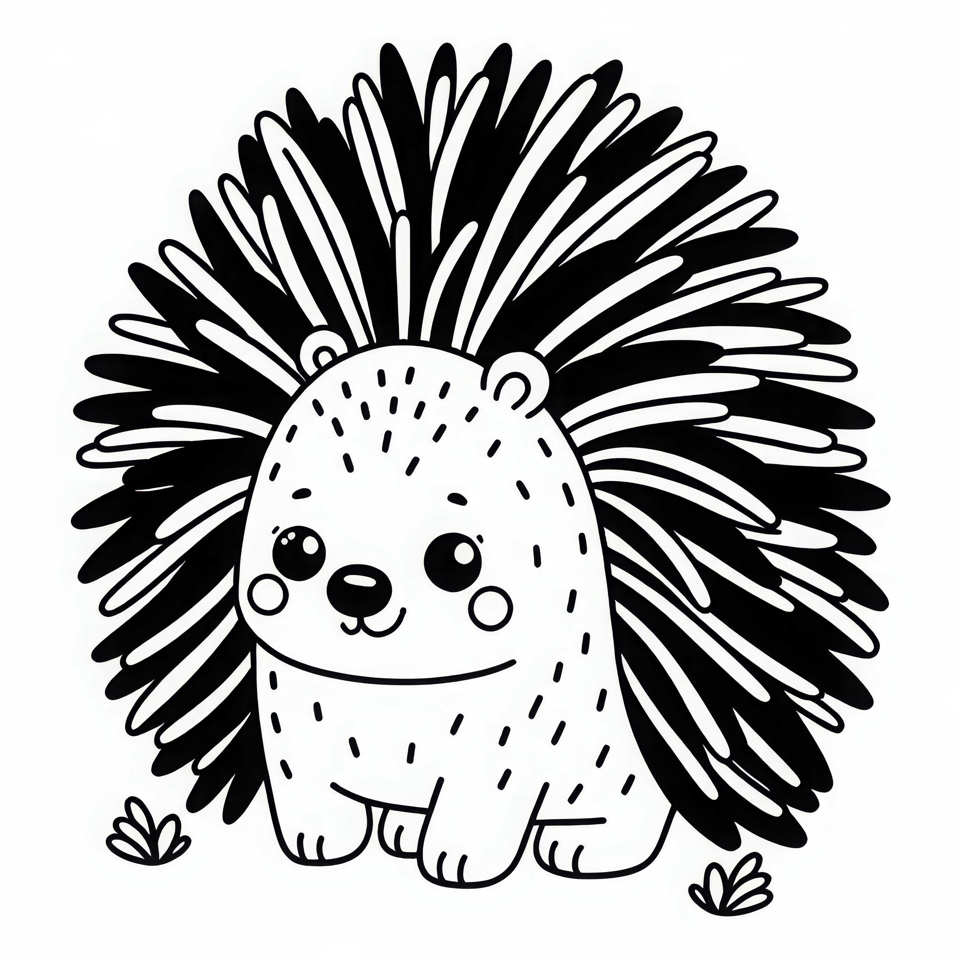 Free Porcupine Coloring Page