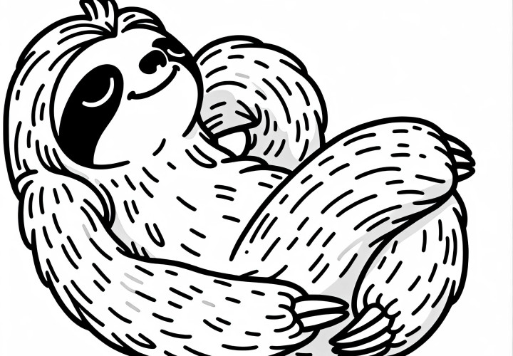 Modèle de coloriage de paresseux à télécharger (Gratuit) Modèle de coloriage de paresseux à télécharger (Gratuit)