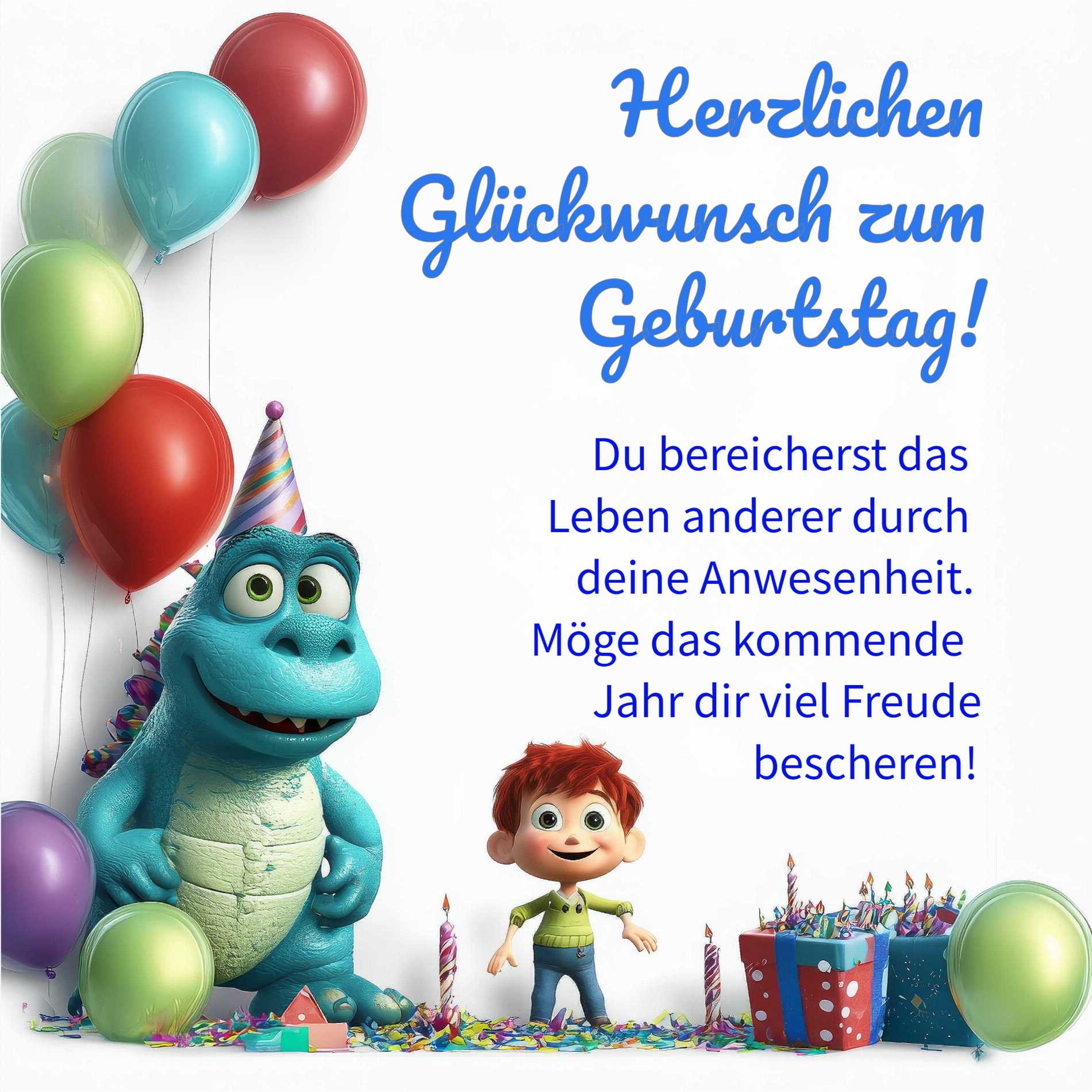 Elegante Geburtstagskarte für Männer mit aufrichtigen Glückwünschen und modernem Design