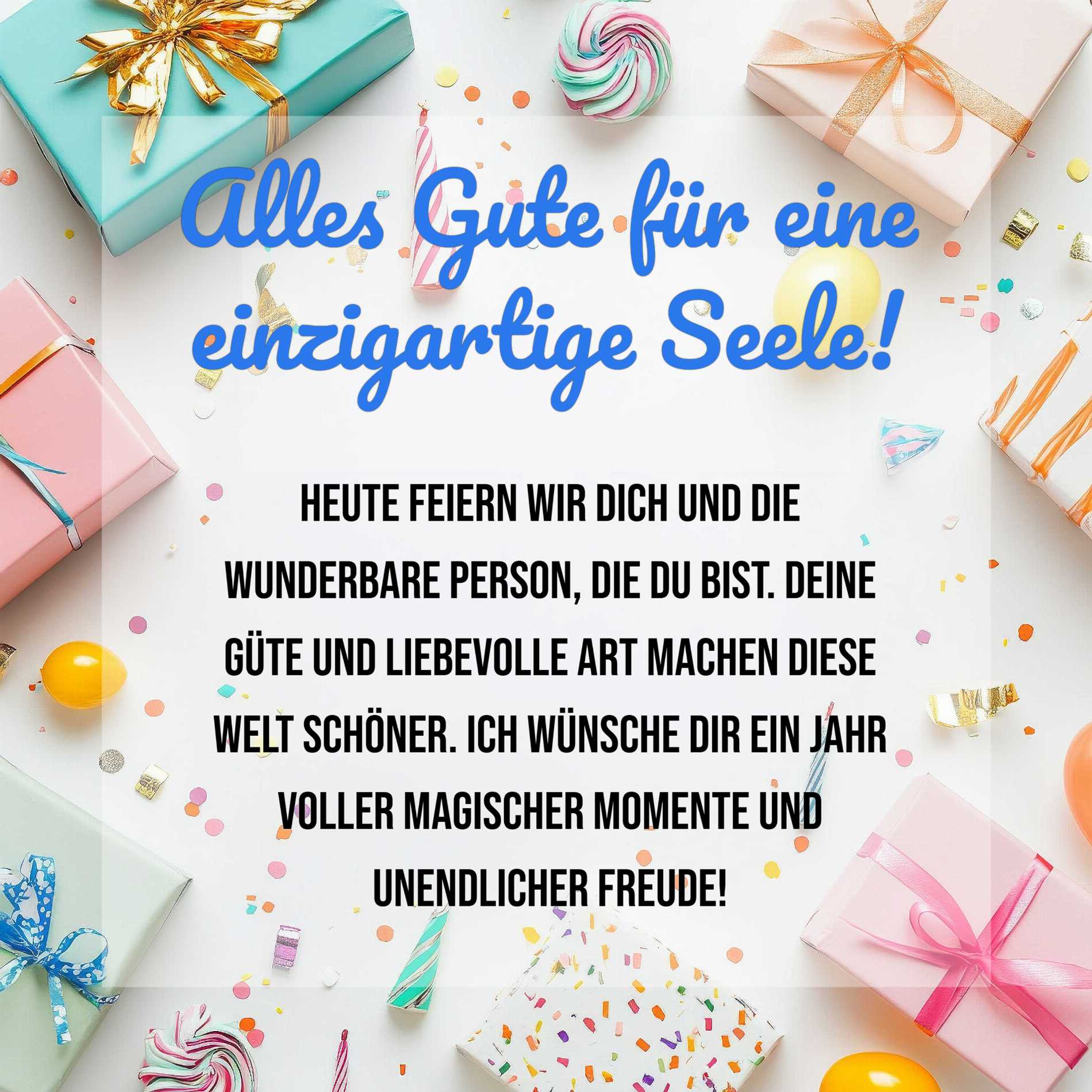 Geburtstagskarten für Frauen download - Fertige Geburtstagsgrüße per Messenger oder Post verschicken Elegante Geburtstagskarte für Frauen mit liebevollen Wünschen und ansprechender Gestaltung
