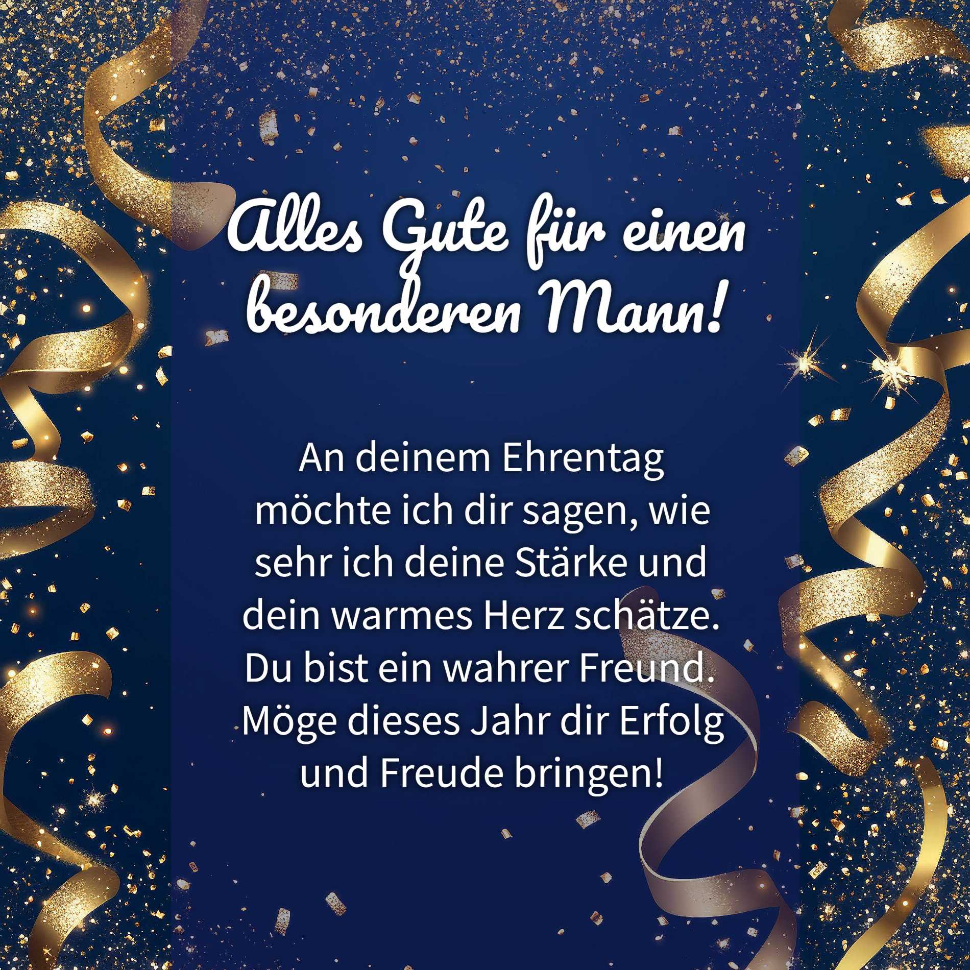 Stilvolle Geburtstagskarte für Männer mit herzlichen Glückwünschen und maskulinem Design