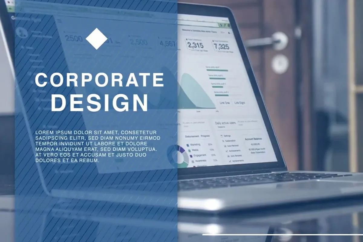 Template slideshow After Effects: Desain korporat