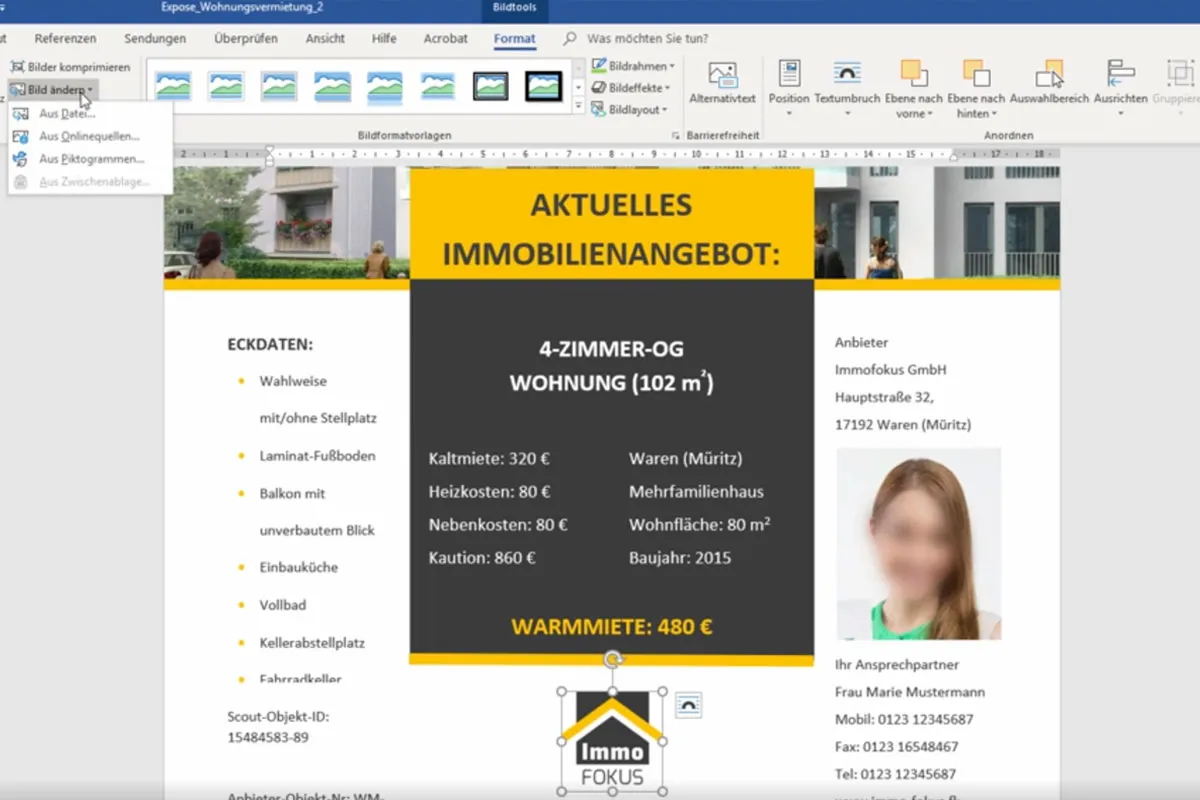 Exposé-Vorlagen für Immobilien, Häuser und Wohnungen
