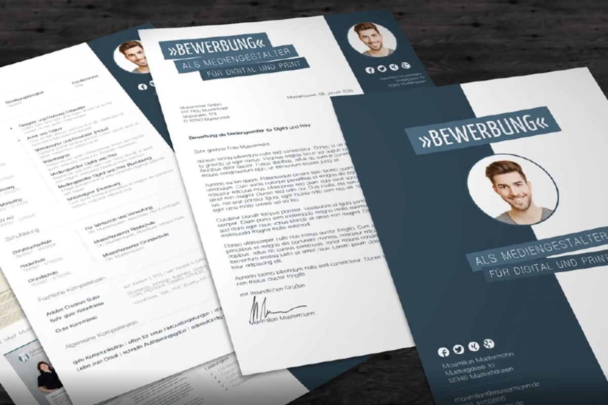 Modern application templates with cover sheet, cover letter and CV - Vol. 1