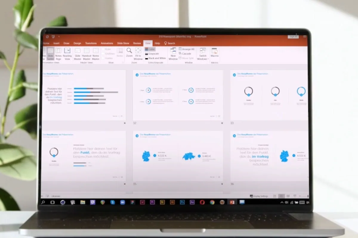 PowerPoint şablonları iş sunumları için: "360 Derece