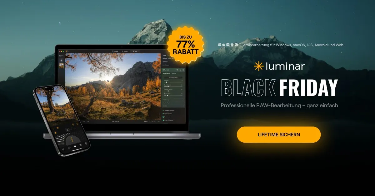 Luminar Black Friday 2026 RAW editing