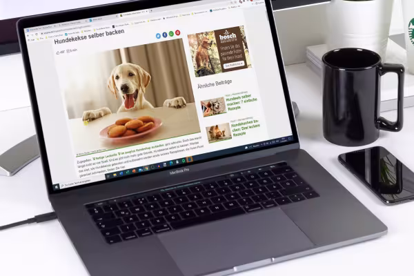 Copywriting eğitiminden bir ekran görüntüsü olan dizüstü bilgisayar.