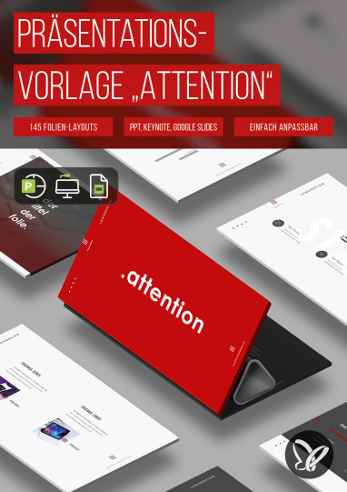 „Attention“: 145 Folien-Vorlagen für Keynote, PowerPoint und Google Slides