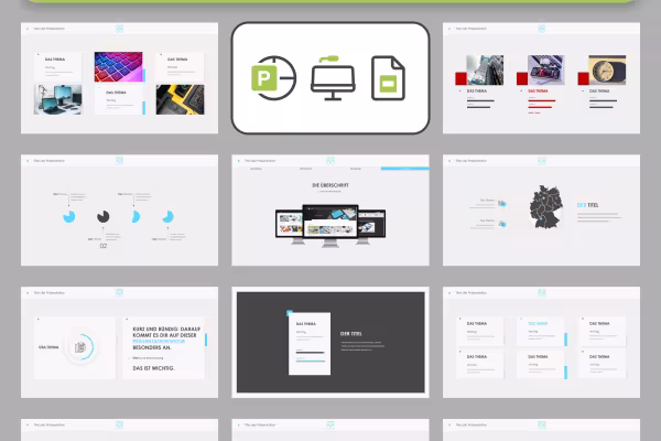 Folieskabeloner i Play-design for PowerPoint, Google Slides og Keynote