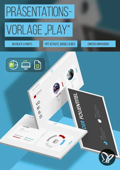 Folien-Templates im „Play“-Design für PowerPoint, Keynote und Google Slides