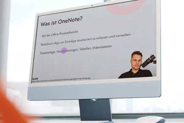 Captura de pantalla del tutorial de Microsoft OneNote