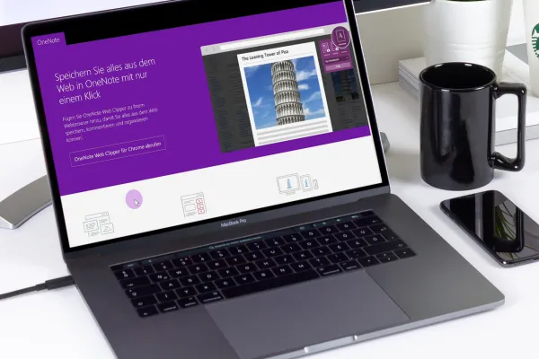 Skjermbilde fra Microsoft OneNote opplæringen.