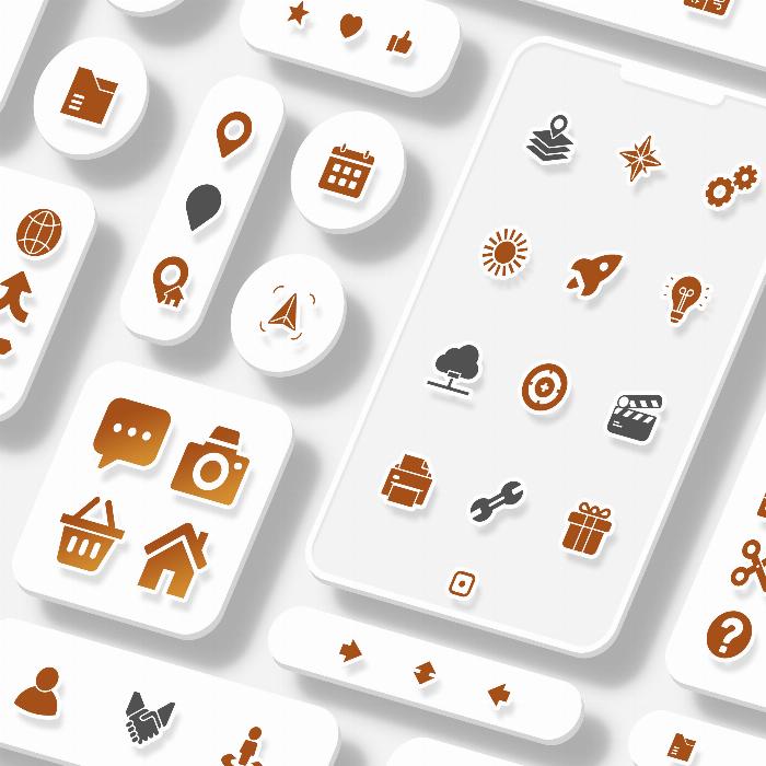 Location-Icons zur Standort-Angabe & Symbole für Website-Interaktionen
