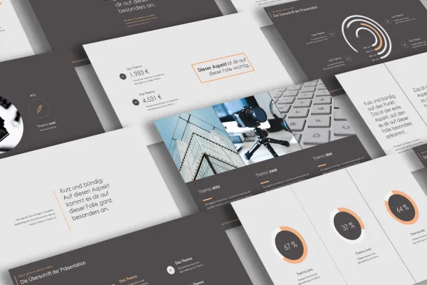 Προεπισκόπηση προτύπων για PowerPoint, Keynote και Google Slides σε απλή εμφάνιση Simplex.