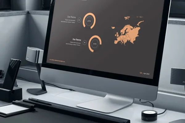 Προεπισκόπηση προτύπων για το PowerPoint, το Keynote και το Google Slides με εμφάνιση Simplex. 