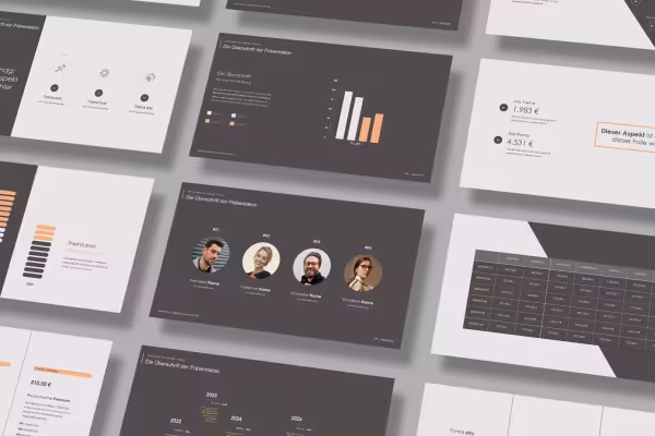 Aperçu des modèles pour PowerPoint, Keynote et Google Slides au style Simplex
