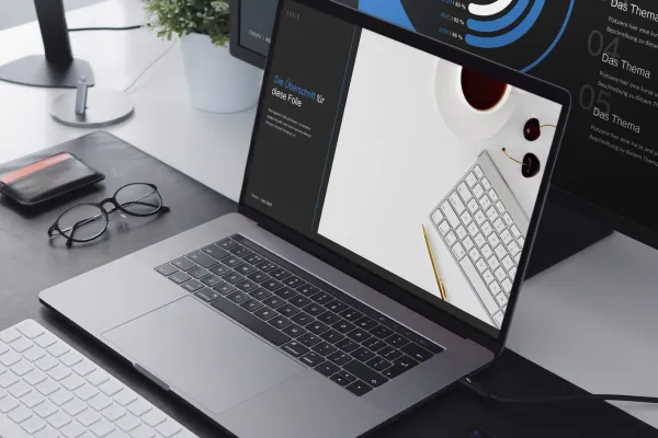 PowerPoint, Keynote ve Google Slides için puan tasarımının önizlemesi.